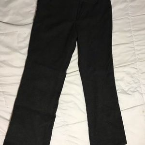 Black bootleg pants, size 27
